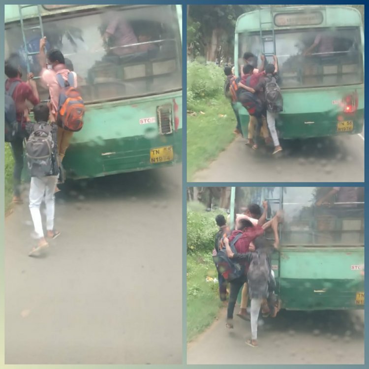 சாகச பேருந்து பயணம் செய்யும் கிராமத்து மாணவர்கள்!