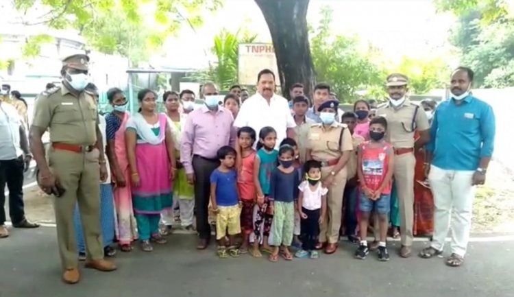 காவலர் குடியிருப்பில் அதிரடி உத்தரவிட்ட அமைச்சர் ஆர்.காந்தி!