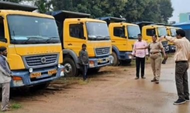 முன்னாள் அமைச்சர் வீரமணியின் 7 மணல் லாரிகள் ரிலீஸ்!