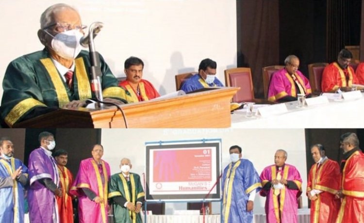 "ஆர்க்கிடெக்" என்பது அறிவியலை அடிப்படையாகக் கொண்டது!  மெக்கனஸ் கல்லூரி பட்டமளிப்பு விழாவில் கி.வீரமணி பேச்சு!