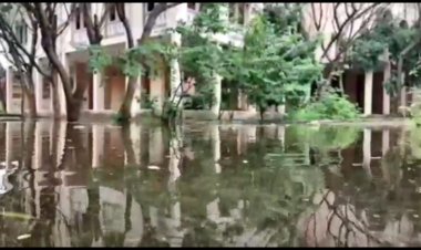 குடியாத்தம் கோர்ட்டை ஏரி நீர் சூழ்ந்தது!