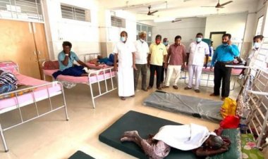 அரசு ஆஸ்பத்திரியில் தரையில் படுத்துக்கிடந்த நோயாளி! டீனை வறுத்தெடுத்த எம்.பி.!