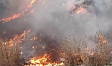 ஒன்பது டன் குப்பைகளை கொளுத்திய ஊழியர்கள்!