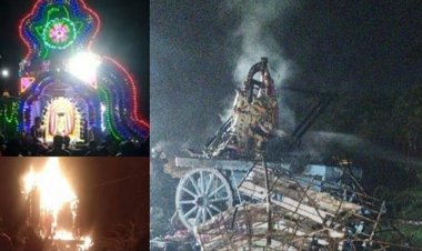 தேர் தீப்பிடித்து 11 பேர் பலி- பகீர் காரணம்!!