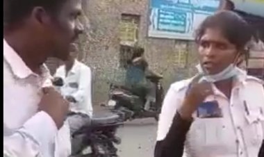 ஆம்பளையாச்சேன்னு பார்க்குறேன்? பிச்சுபுடுவேன்! வழக்கறிஞரை மிரட்டும் பெண் காவலர்!