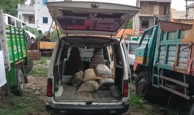 ஆம்னி வேனில் மணல் கடத்தல்:- டி.எஸ்.பி. கண்டு கொள்ளாததால் எஸ்.பி.நடவடிக்கை!