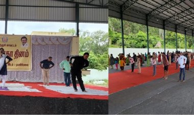 வேலூர்-திருப்பத்தூர் நீதிமன்றங்களில் யோகா!