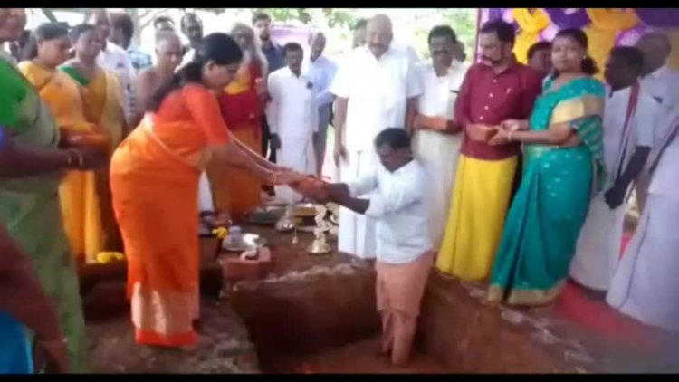 புரட்சித்தலைவர் எம்.ஜி.ஆருக்கு கோவில்! பூமி பூஜை போடப்பட்டது! புறக்கணித்த மாவட்ட செயலாளர்!