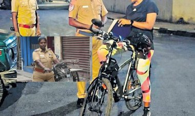 பலகாலமாக சைக்கிளில் டுயூட்டிக்கு செல்லும் பெண் எஸ்.ஐ.!