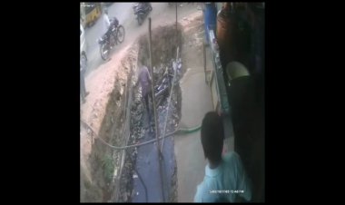 கால்வாயில் பாய்ந்த பைக்!