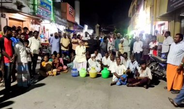 குடிநீர் விநியோகம் செய்யாத நகராட்சி நிர்வாகத்தை கண்டித்து சாலை மறியல்!