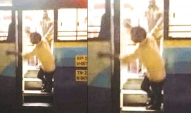 போதை பயணியை பிடித்து தள்ளிய கண்டக்டர் சஸ்பெண்டு!