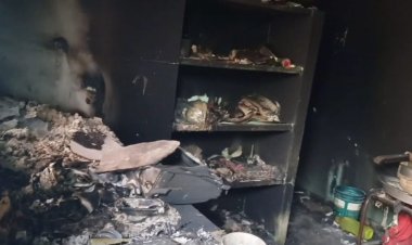 திருடிய வீட்டுக்கு தீ!