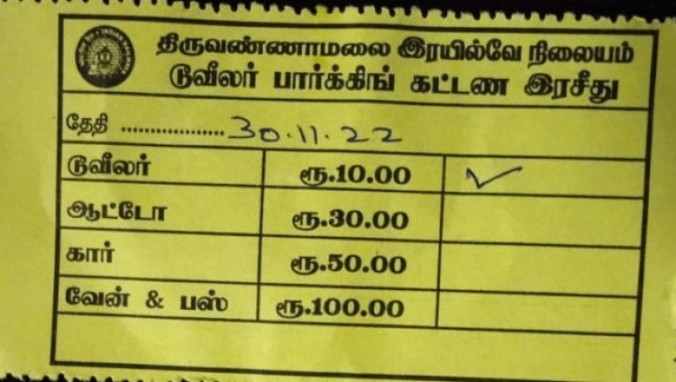 எங்கேயாவது வன்டியை விடு! துட்டை இங்கே தள்ளு!தி.மலையில் அடாவடி வசூல்!
