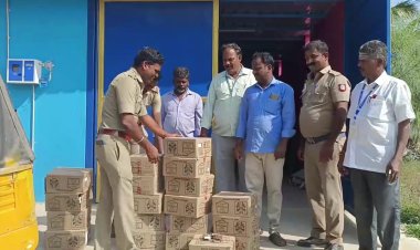 போலிசுக்கு டிமிக்கி கொடுத்து மதுபாட்டிலை பதுக்க முயன்ற பெண் சாராய வியாபாரி!