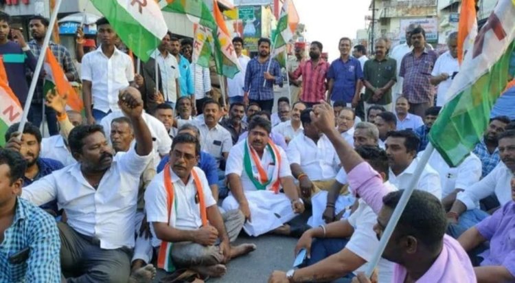 ஏனாம் எம்.எல்.ஏ.வை கண்டித்து புதுவையில் பல்வேறு இடங்களில் சாலை மறியல்