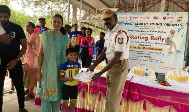 ஸ்கேட்டிங் மூலம் சிறுவர்கள் விழிப்புணர்வு பேரணி!