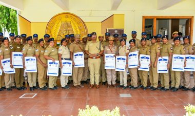 காவலர்களை பாராட்டி வாழ்த்து சொன்ன கோவை எஸ்.பி!