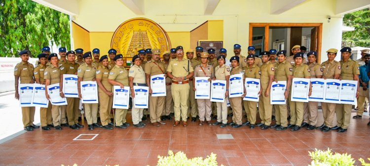 காவலர்களை பாராட்டி வாழ்த்து சொன்ன கோவை எஸ்.பி!