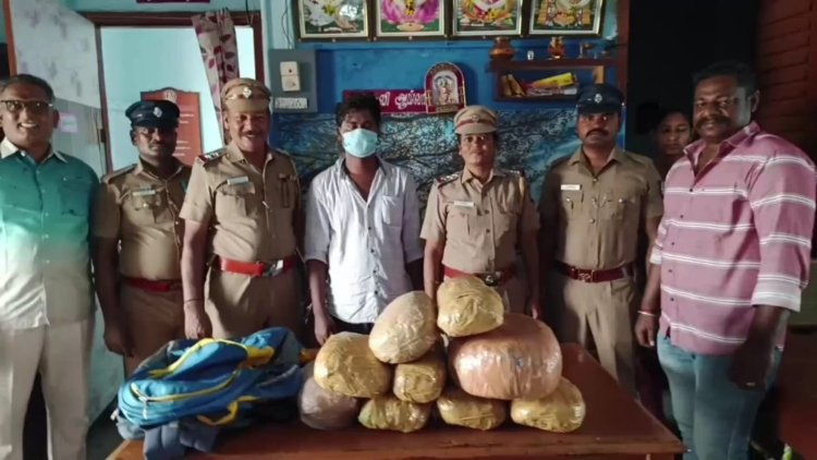 ரயிலில் கடத்தப்பட்ட 14 கிலோ கஞ்சா! ஒருவர் கைது!!