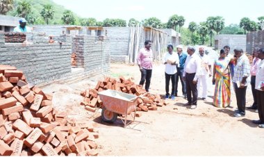 இலங்கை தமிழர்களின் 236 வீடுகள் கட்டுமான பணியை ஆட்சித்தலைவர் பார்வை!