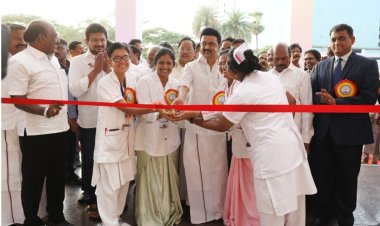 திறப்பு விழாவிற்கு வர விடாமல் குடியரசு தலைவரை தடுத்துவிட்டனர்! முதலமைச்சர் பேச்சு! அமைச்சர்கள் எ.வ.வேலு - மா.சுப்பிரமணிக்கு பாராட்டு மழை!