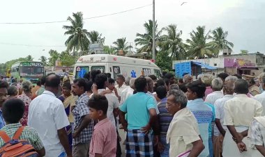 ஆம்புலன்ஸிக்காக வழி விட்ட மறியல்காரர்கள்!