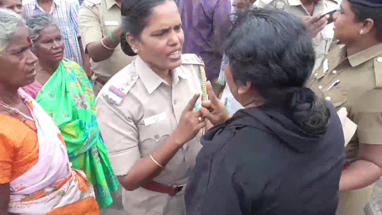 இடிந்து விழும் கட்டிடத்தில் செல் போன் டவரா? மறியல் தீக்குளிக்க முயற்சி!