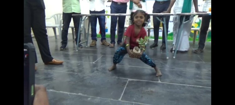 போதை பொருள் ஒழிப்பு - மரக்கன்றுகளை கையில் ஏந்தி சாதனை!