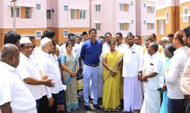 நகர்ப்புற வாழ்விட மேம்பாட்டு வாரிய குடியிருப்பை ஆட்சியர் பார்வை!