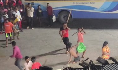 உருட்டு கட்டையால் இளைஞரை தாக்கிய திருநங்கைள்! பேருந்து நிலையத்தில் ஸ்டண்டு காட்சிகள்!