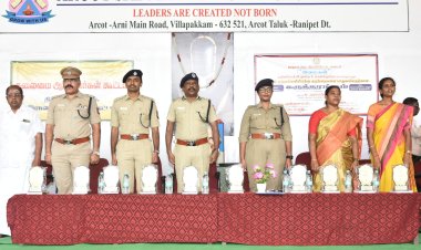 பள்ளிக்கு வரும் குழந்தைகளை கண்ணியமாக நடத்துவது குறித்து வேலூர் சரக டி.ஐ.ஜி. பேச்சு!