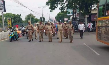 போதை பொருட்கள் குறித்து மாணவர்களுடன் எஸ்.பி. நடை!