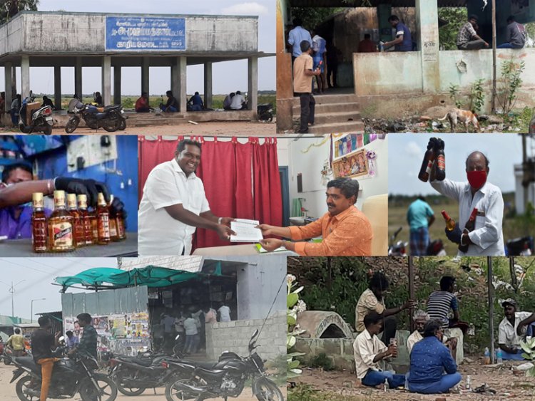 சரக்கு "பார்" ஆக மாறிய இராணிப்பேட்டை பாலாறு!