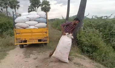 5 டன் வெண்டையை ஏரியில் கொட்டிய வியாபாரி!