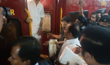 ரயில் மூலம் வேலூர் வந்தார் முதல்வர் மு க ஸ்டாலின்