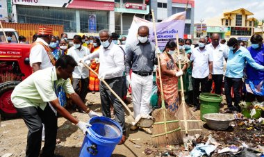 ஒரு மணி நேரம் குப்பைகளை கலைந்த திருப்பத்தூர் மற்றும் ராணிப்பேட்டை ஆட்சியர்கள்!