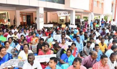 அரசு ஊழியர்கள் அரசு அலுவலக வளாகத்தில் போராட்டம் நடத்தக்கூடாது! ஆசிரியர்கள் அதிரடி கைது!