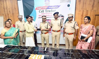 210 செல்போன்கள் கண்டுபிடிக்கப்பட்டு உரியவர்களிடம் ஒப்படைத்த டி.ஐஜி!