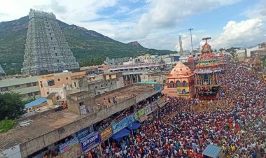 திருவண்ணாமலை தேரோட்டத்தில் பாய்ந்த மின்சாரம்! மின்சாரம் இல்லை யூபிஎஸ் என கலெக்டர் தகவல்!