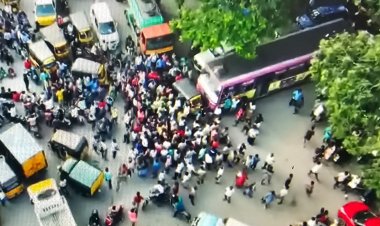 பணியாளர்களுக்கு நெருக்கடி கொடுக்கும் சென்னை வாசிகள்! அரசு பஸ் கண்ணாடி உடைப்பு!