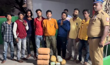 கஞ்சா கடத்திய எட்டு வடக்கன்ஸ் கைது!