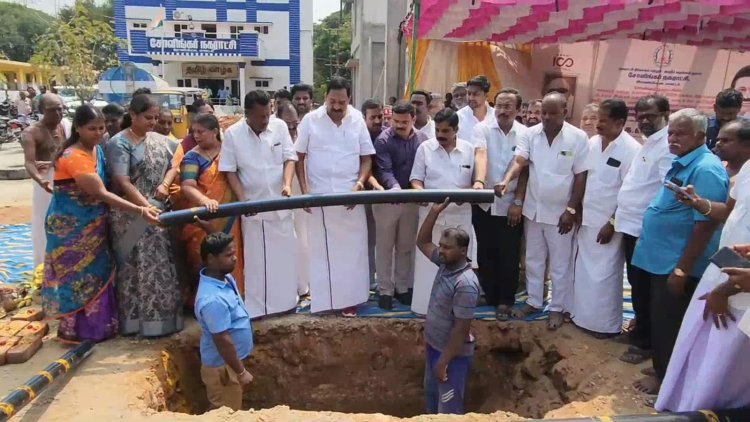 சோளிங்கர் குடிநீருக்காக ரூ.47 கோடியே 48 லட்சத்தில் திட்டம் துவக்கம்!அமைச்சர் ஆர்.காந்தி பங்கேற்பு!