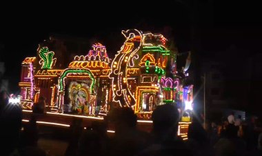 இரண்டு ஆண்டுகளுக்கு பின்னர் நடந்த பூ பல்லக்கு திருவிழா! வேலூரில் விழா கோலம்!!