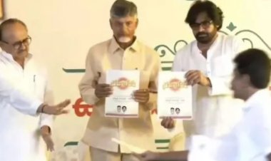 சந்திரபாபு நாயுடு மோடி படத்தை தேர்தல் அறிக்கையில் போடவில்லை! பிச்சிக்கிட்டாரா?