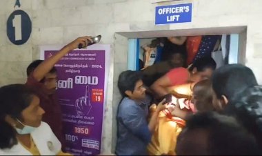 கலெக்டர் ஆபீஸ் லிப்ட்டில் எட்டு பேர் சிக்கினர்! வெப்பத்தால் ஏற்பட்ட மின்விபத்து!