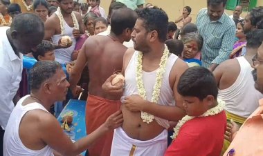 மனித சதையை அறுத்து விநோத பிரார்த்தனை!