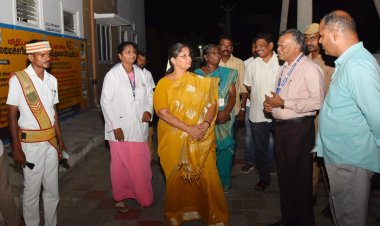 தலைமை மருத்துவமனையில் ஆட்சியர் ஆய்வு! சுகாதார அலுவலரும் உடனிருந்தார்!