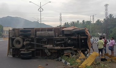 கொத்தமல்லி லோடு லாரி விபத்து!