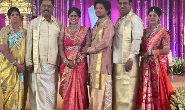 நறுவீ இல்ல திருமண விழா!   நீதி அரசர்கள் ஐஏஎஸ் மற்றும் ஐபிஎஸ் அதிகாரிகள் அரசியல்வாதிகள் தொழிலதிபர்கள் பங்கேற்பு!